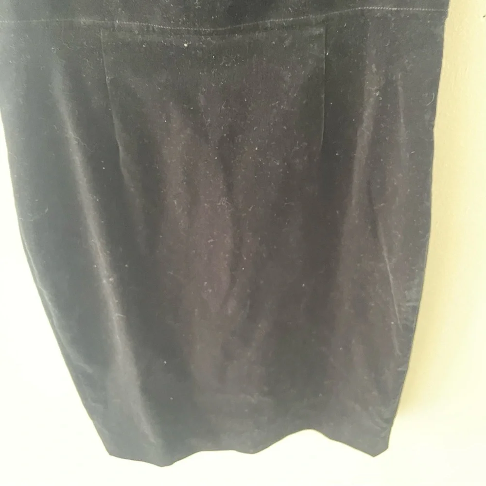 J. Crew square neck sheath dress in stretch velvet black 37517 - Picture 6 of 13